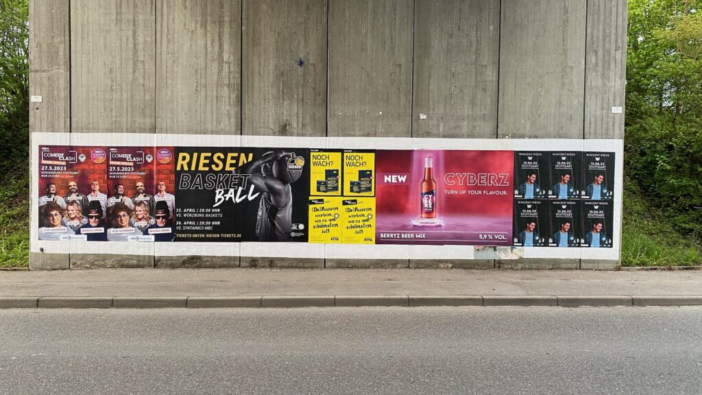 MHP Riesen Plakatwerbung für Vereine in dLudwigsburg